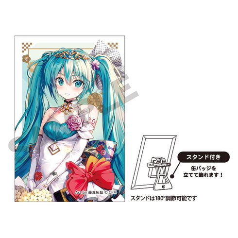 『初音ミク』アート缶バッジ バースデー